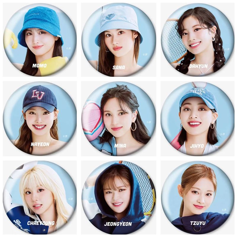 Pin Button Badge - TWICE Okrągła blaszana przypinka broszka anime,