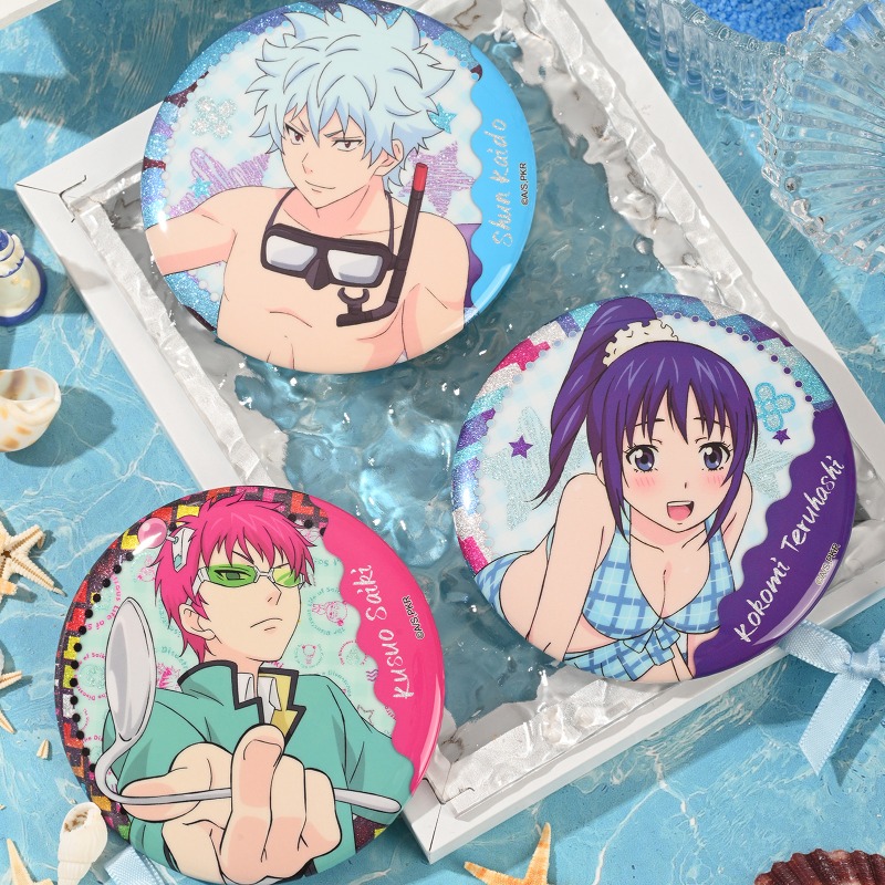 Pin Button Badge - Przypinka metalowa Saiki Kusuo, uroczy anime