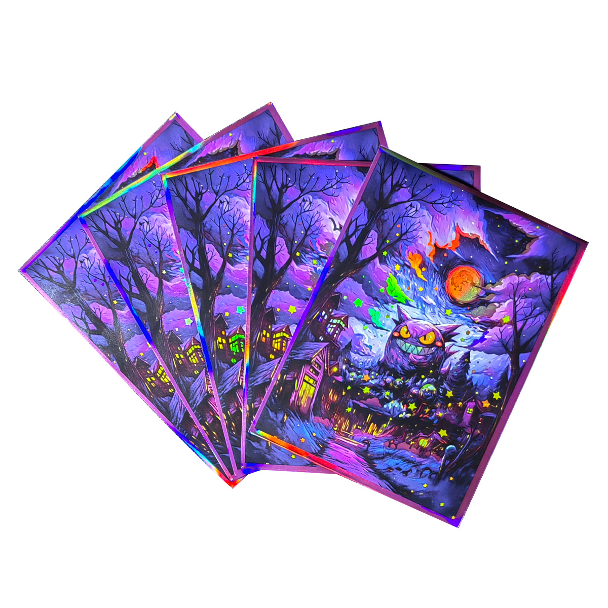 Collector Card Sleeve - 60 SZTUK 66x91mm Holograficzne Koszulki na