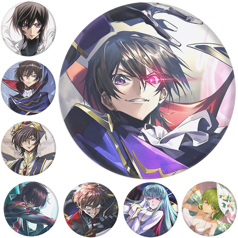 Pin Button Badge - Przypinka Lelouch Lamperouge Anime Gadżety CC