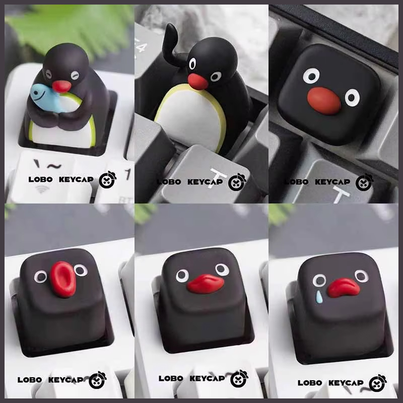 Urocze pingwiny, seria Pingu,  – Keycap Artisan Anime recenzja i cena